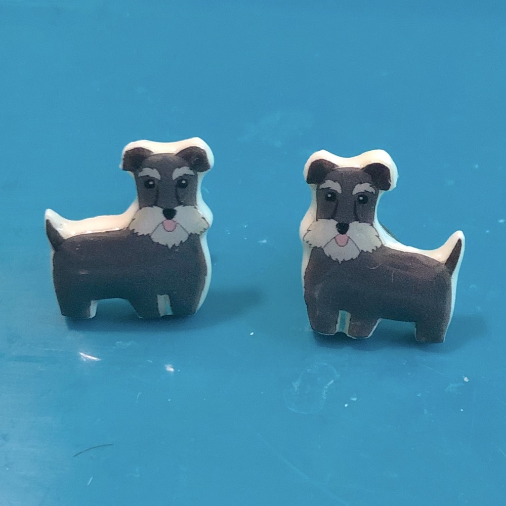 Schnauzer earrings